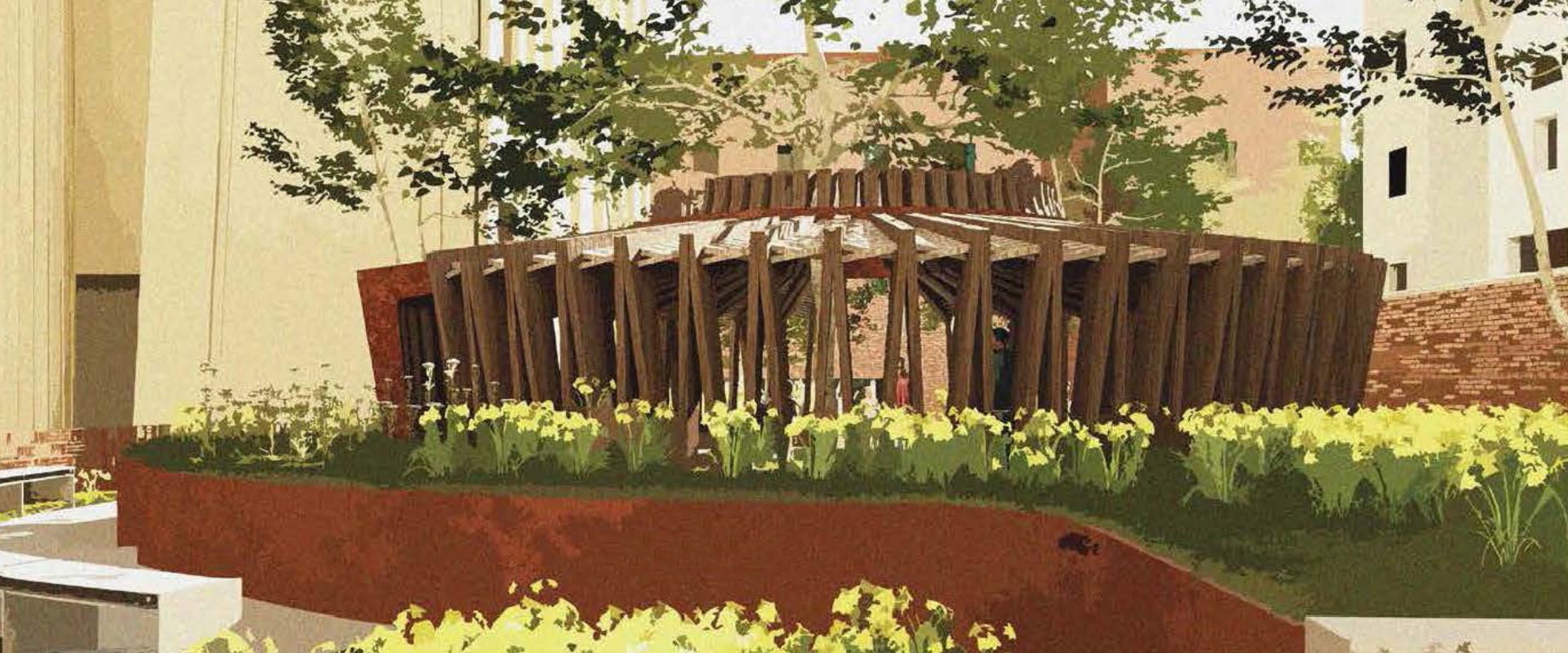 Rendering of the East Marshall Street Well Project Memorial Burial Interment